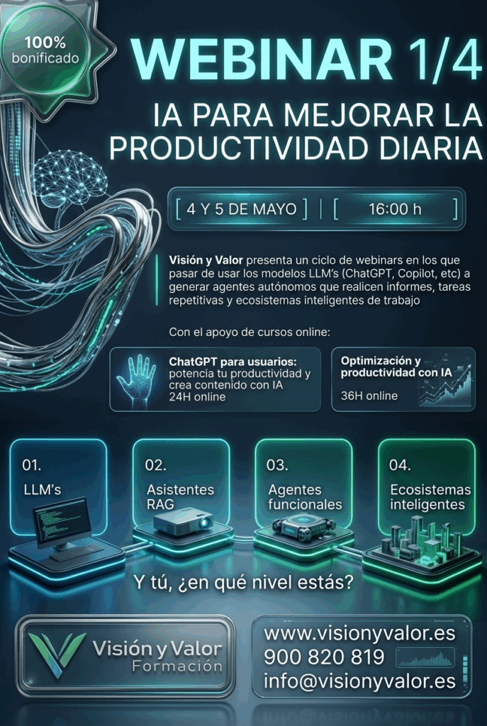 Webinar Inteligencia artificial para la productividad