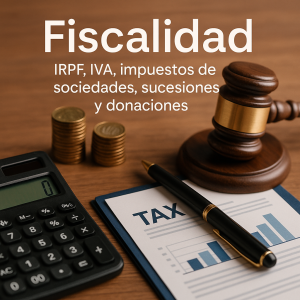 Fiscalidad: IRPF, IVA, impuestos de sociedades, sucesiones y donaciones