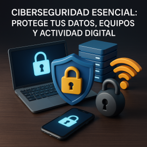 Ciberseguridad esencial: protege tus datos, equipos y actividad digital
