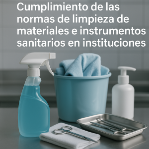 Cumplimiento de las normas de limpieza de materiales e instrumentos sanitarios en instituciones